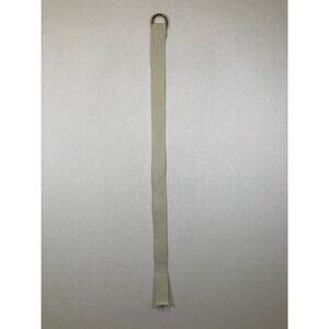 Unbranded D-Ring Web Belt Mens 34 Cream Brass Hardware‎